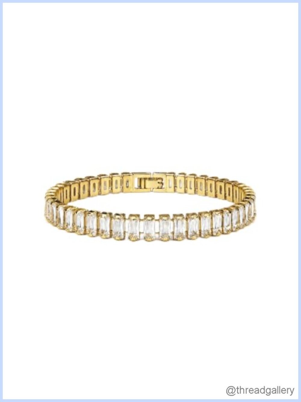 18K Gold Plated Cubic Zirconia Tennis Bracelet, Gold Bracelets for Women